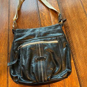 Franco Sarto Black Crossbody Bag - Faux Leather